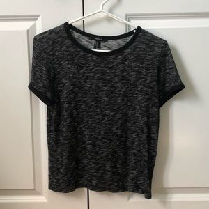 Forever 21 Black and Gray Ringer Tee